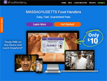 Tablet Screenshot of mafoodhandlers.com